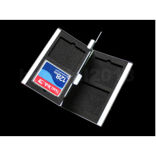 Алюминиевый чехол для карт памяти типа CF серый